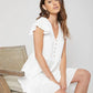 White A-Line Western Dress