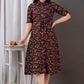 Beautiful Women's Red Style flowers Print Dress