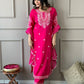 Beautiful kurta with heavy embroidery work with dupatta