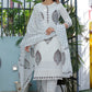 Cotton Chicken Shifli Work With Handblock Print Kurta Set