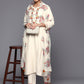 Viscose Rayon Embroidered Kurta With Printed Dupatta Set