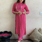 Beautiful Women's Pink Georgette Printed Kurta Set