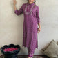 Beautiful Women's Purple Georgette Printed Kurta Set
