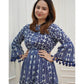 Beautiful Comfortable Blue Colour Printed Gown