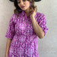 Women's Beautiful Purple Colour Cotton Kurta With Bottomwear