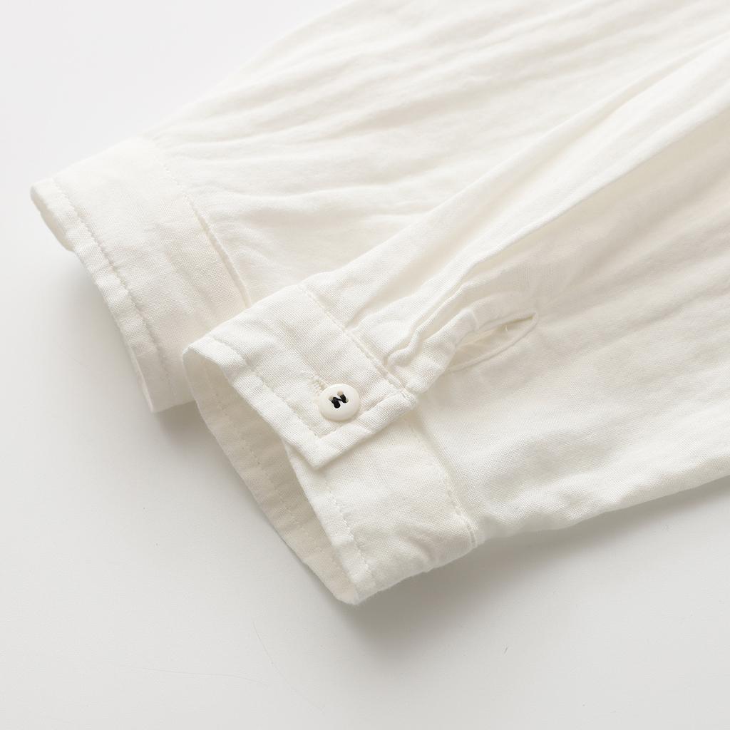 Cotton Solid Long Sleeve Shirt Women