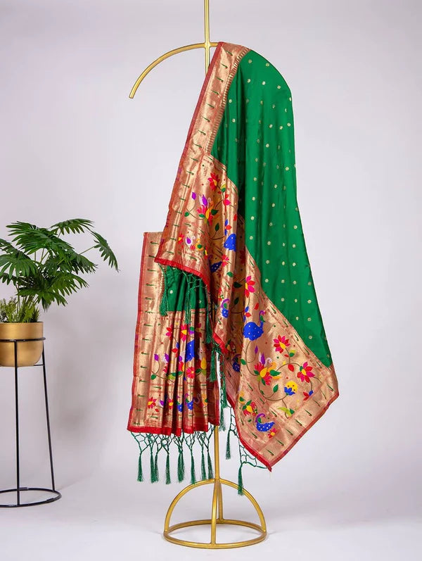 Green Traditional Paithani Dupatta