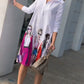Printed White Western Dress Effortlessly Chic and Stylish
