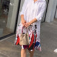 Printed White Western Dress Effortlessly Chic and Stylish