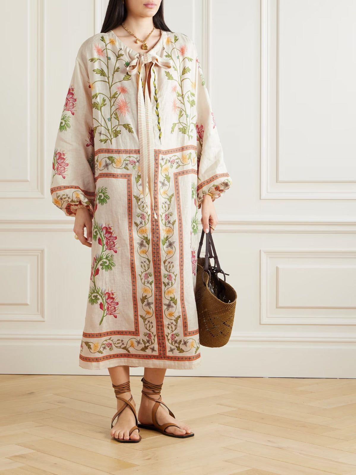 Cotton Floral Printed Kaftan