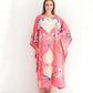 Vibrant Pink Artistic Kaftan – A Fusion of Elegance and Bold Design