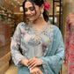Organza Embroidery Work Kurta Set With Dupatta