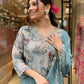 Organza Embroidery Work Kurta Set With Dupatta