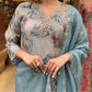 Organza Embroidery Work Kurta Set With Dupatta