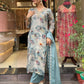 Organza Embroidery Work Kurta Set With Dupatta