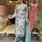 Organza Embroidery Work Kurta Set With Dupatta