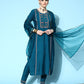Viscose Rayon Fabric Embroidery Work Kurta Set