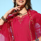 Viscose Rayon Fabric Embroidery Work Kurta Set