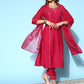 Viscose Rayon Fabric Embroidery Work Kurta Set