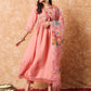 Viscose Rayon Embroidery Work Kurta Set With Dupatta