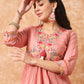 Viscose Rayon Embroidery Work Kurta Set With Dupatta
