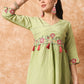 Viscose Rayon Embroidery Work Kurta Set With Dupatta