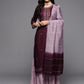 Rayon Slub Embroidery Kurta Set With Hand Dyed Dupatta