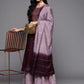 Rayon Slub Embroidery Kurta Set With Hand Dyed Dupatta