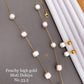 Gold-Plated & White Pearl Necklace Jewellery Set