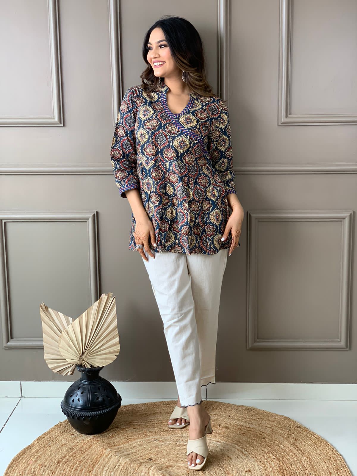 Pure Cotton Angrakha Style Top