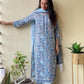 Women's Cotton Printed and Embroidery Work Kurta And Dupatta With Pant