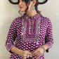 Beautiful Women's Purple Georgette Printed Kurta Set