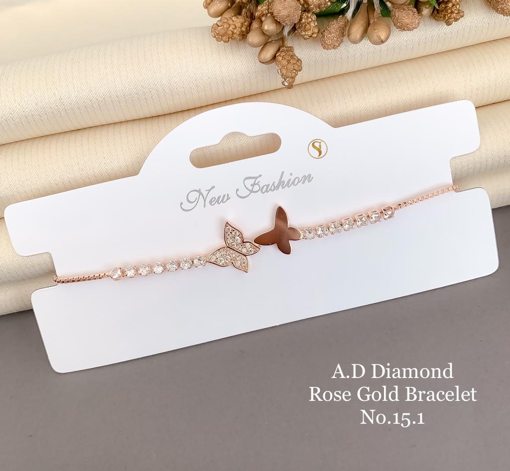 Beautiful Rose Gold Colour Bracelet For Girl & Women