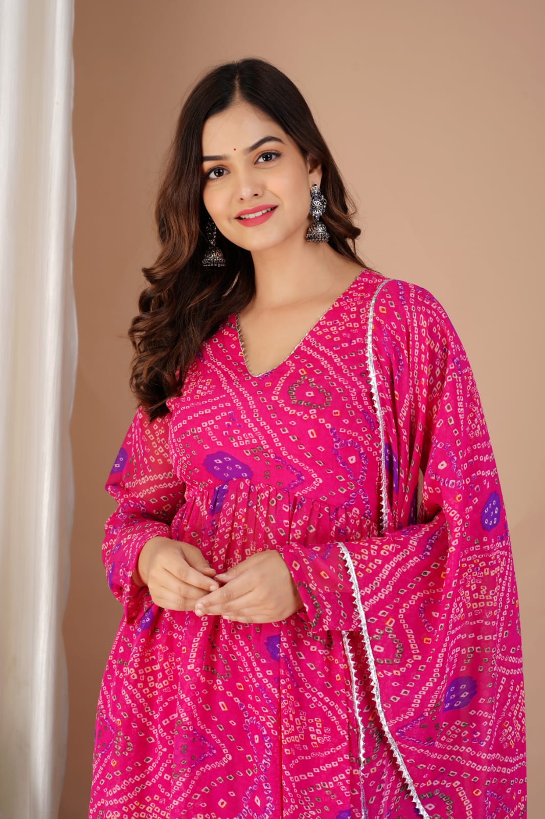 Latest traditional bandhani Print & very soft Dress
