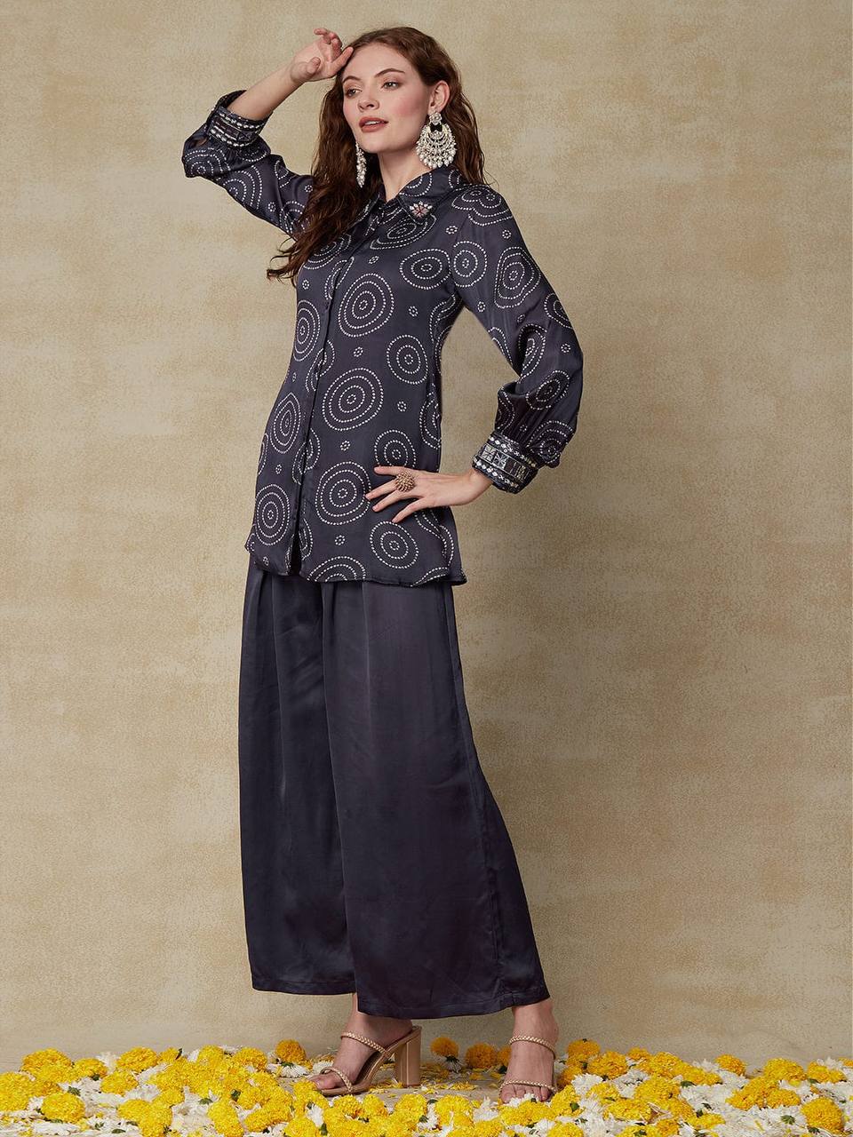 Viscose Rayon Black Co-Ord Kurta Set