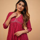 Rayon Mirror Embroidered Badhani Kurta Set