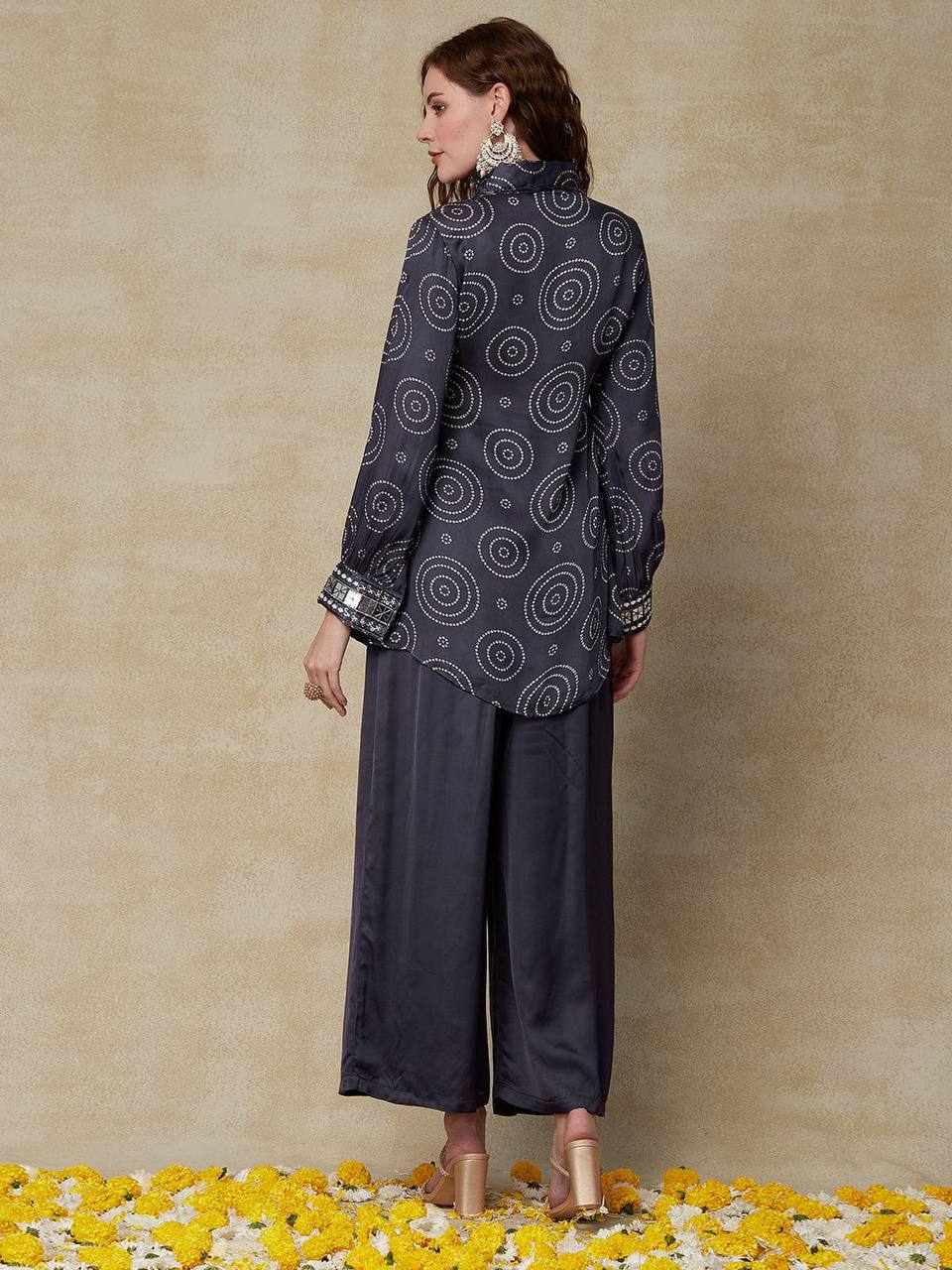 Viscose Rayon Black Co-Ord Kurta Set