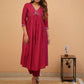 Rayon Mirror Embroidered Badhani Kurta Set