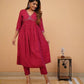 Rayon Mirror Embroidered Badhani Kurta Set