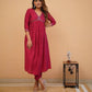Rayon Mirror Embroidered Badhani Kurta Set