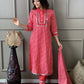 Beautiful Cotton Collar Kurta Set With Embroidered Lace Work