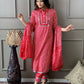 Beautiful Cotton Collar Kurta Set With Embroidered Lace Work
