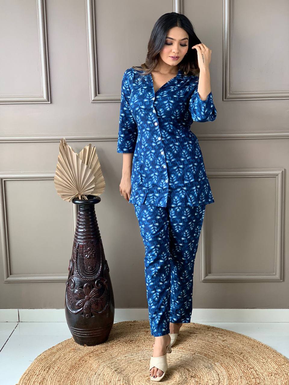 Beautifully Rayon Cord Set In Belt Style