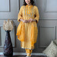 Beautiful Cotton Collar Kurta With Embroidered Lace Work