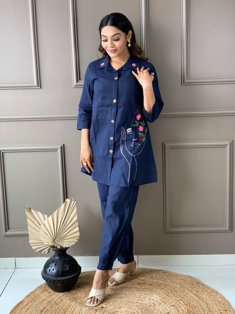 Pure Cotton handworked Co-Ord Set