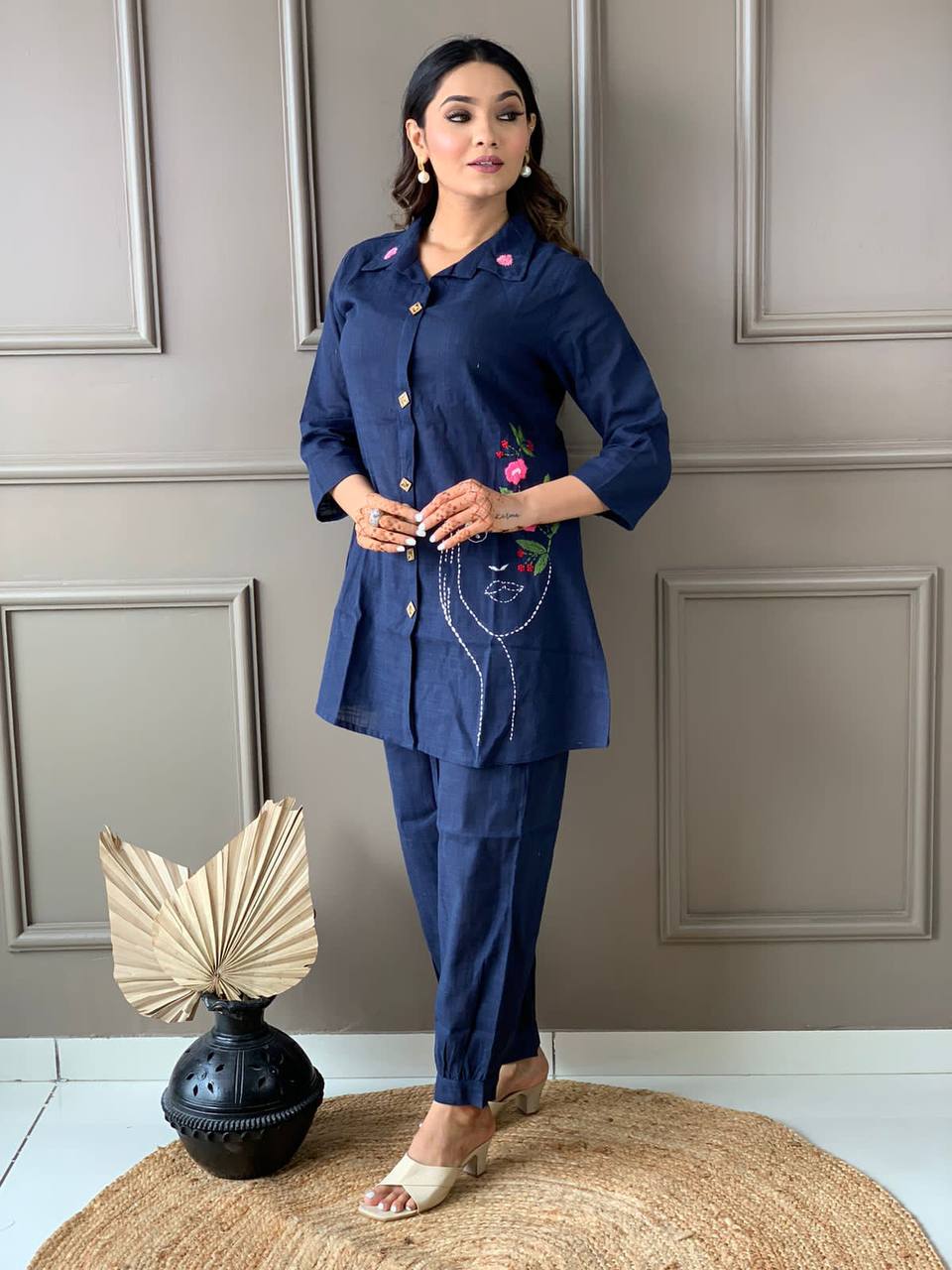 Pure Cotton handworked Co-Ord Set