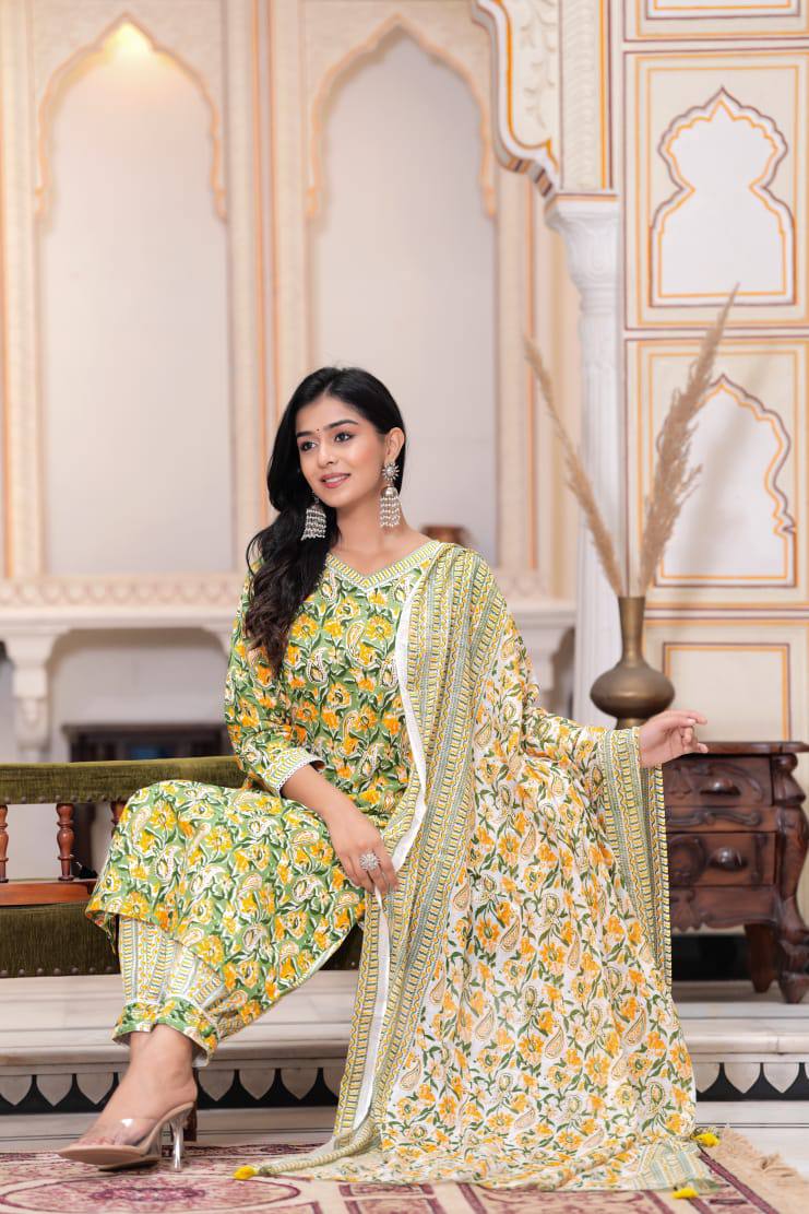 Khadi Cotton Afghani Suit Set