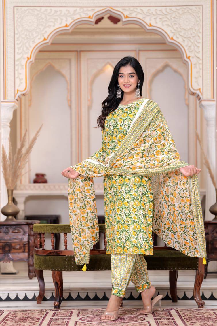 Khadi Cotton Afghani Suit Set