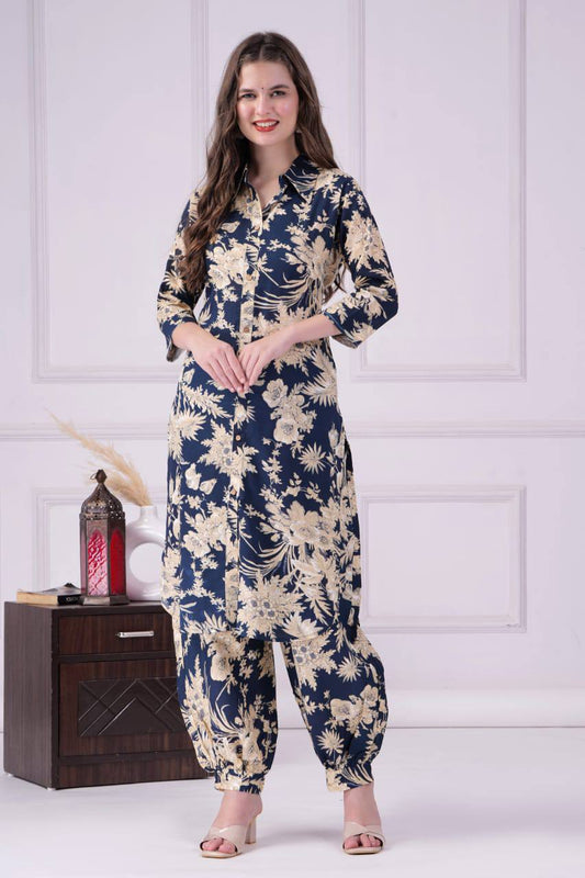 Rayon Digital Printed Co-Ord Kurta Set