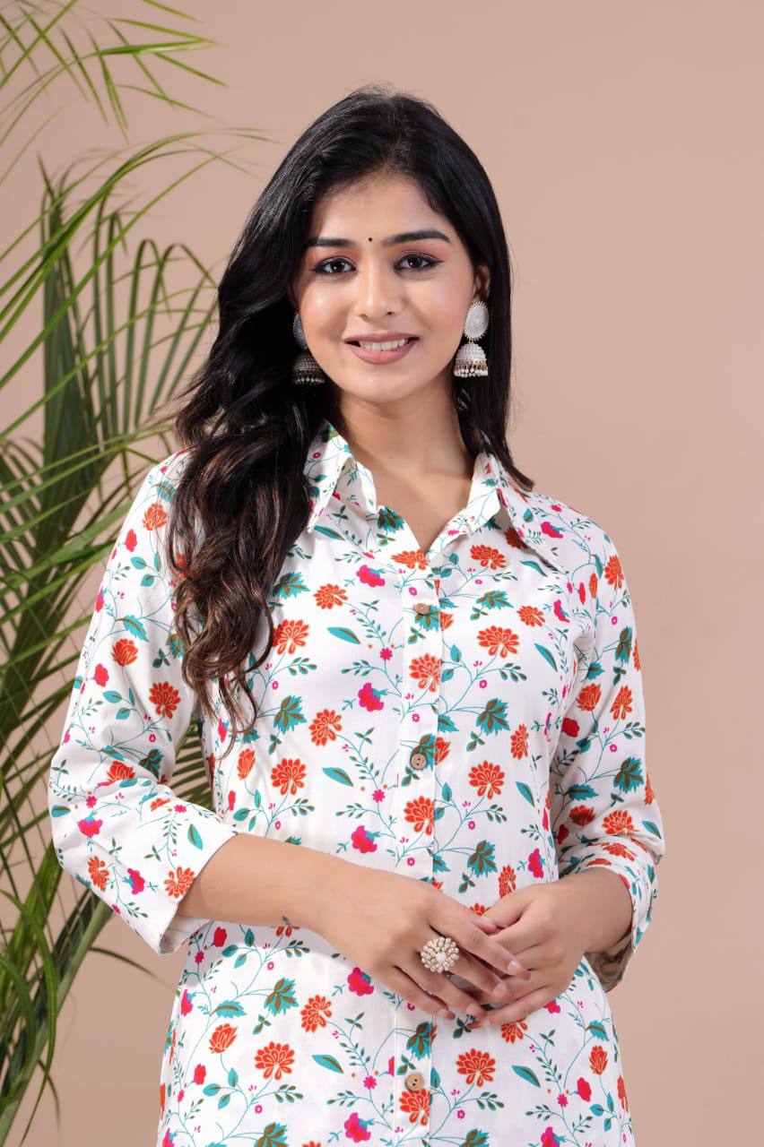 Rayon Digital Printed Co-Ord Kurta Set